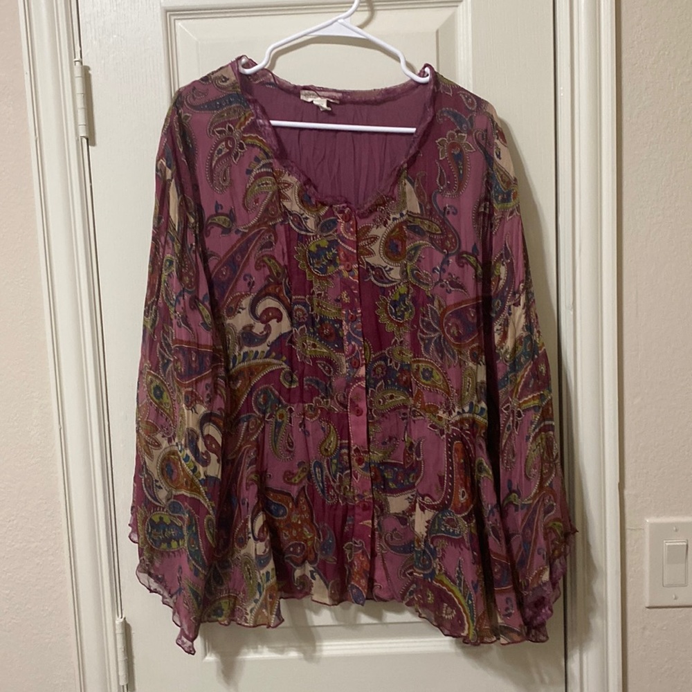 Coldwater Creek Paisley Blouse